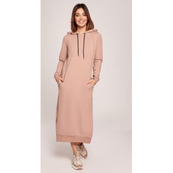 Rochie cu gluga - Bumbac/Elastan - Bej