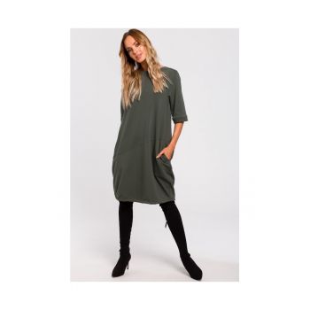 Rochie de dama - Bumbac - Elastan - Verde militar