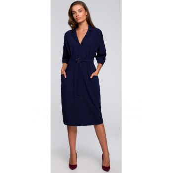 Rochie midi Poliester - Bleumarin