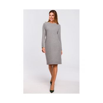 Rochie pulover - Bumbac/Elastan - Gri