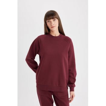 Bluza de trening supradimensionata cu maneci raglan