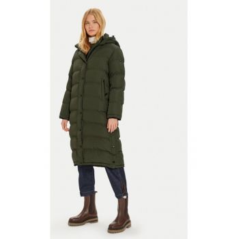 Geaca din puf Bibi PL402437 Verde Loose Fit - Poliester