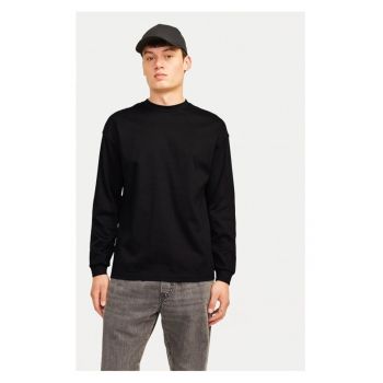 Jack&Jones Longsleeve Urban Edge 12256422 Negru Loose Fit - Bumbac