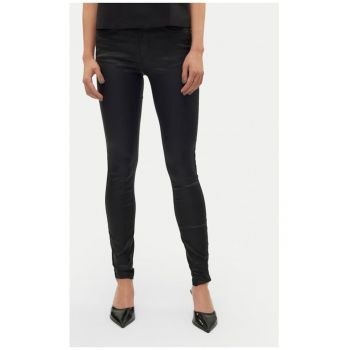 Pantaloni din imitatie de piele Flash 10314591 Negru Skinny Fit - Piele ecologica