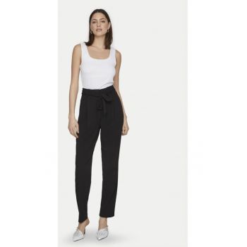 Pantaloni din material Clava 14100197 Negru Straight Fit - Poliester