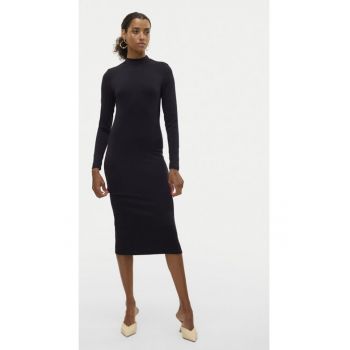 Rochie de zi Mary 10314441 Negru Slim Fit - Viscoza