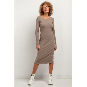 Rochie dreapta uni T377 cappuccino