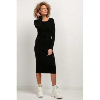 Rochie dreapta uni T377 - negru