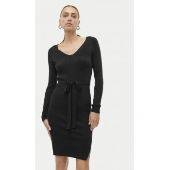 Rochie tricotata Saba 10309320 Negru Slim Fit - Viscoza