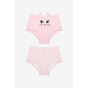 Set de chiloti cu animal print - 2 perechi