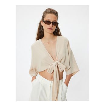 Bluza tip kimono crop