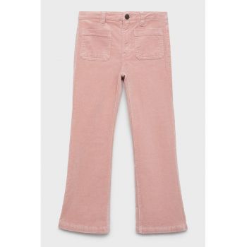 Pantaloni cu croiala bootcut si aspect catifelat Velvet