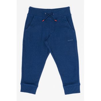 Pantaloni de trening din amestec de bumbac cu snur de ajustare