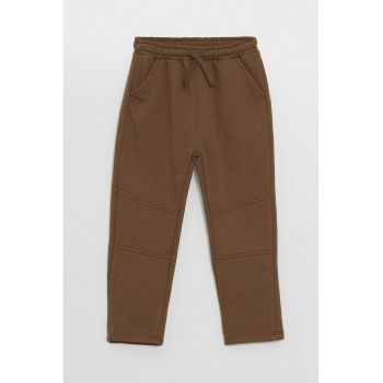 Pantaloni de trening din amestec de bumbac cu snur