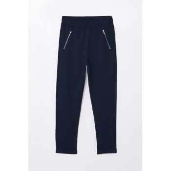 Pantaloni slim fit din amestec de bumbac