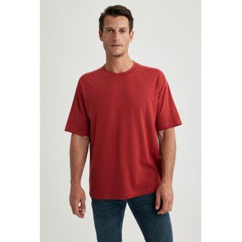 Tricou supradimensionat cu model uni