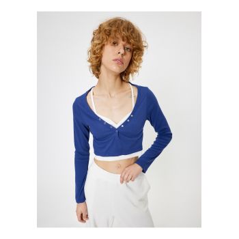 Bluza crop striata