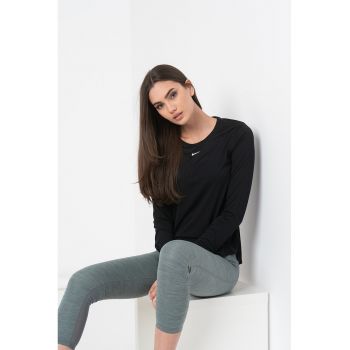 Bluza cu slituri laterale si tehnologie Dri-Fit pentru fitness One