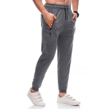 Pantaloni de trening din amestec de bumbac cu snur