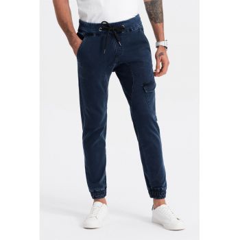 Pantaloni jogger cargo cu snur