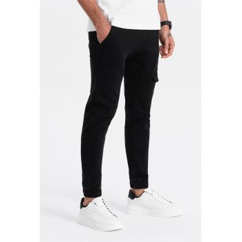 Pantaloni jogger cargo cu snur