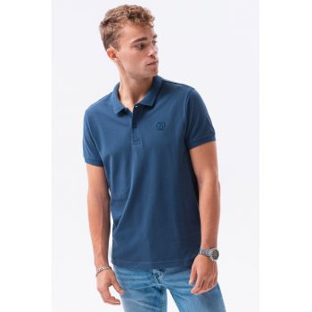 Tricou polo din bumbac cu model pique