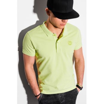 Tricou polo din bumbac cu model pique