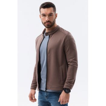 Bluza sport cu fermoar si buzunare oblice