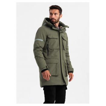 Geaca parka OM-JALJ-0169 - Cu fermoar - Cu gluga - Barbati