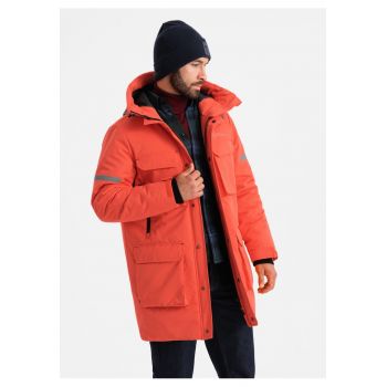 Geaca parka OM-JALJ-0169 - Cu fermoar - Cu gluga - Barbati