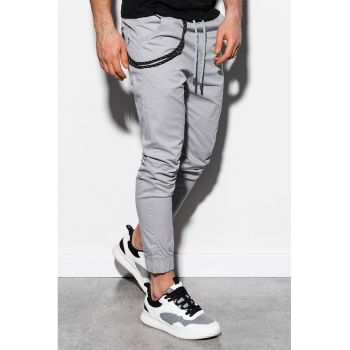 Pantaloni jogger conici cu snur de ajustare