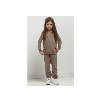 Pantaloni jogger cu talie elastica MMD38 - cappuccino