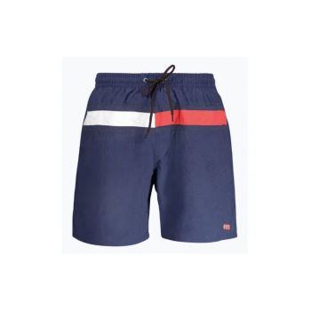 Pantaloni scurti barbati pentru inot cu logo si croiala Regular fit - Bleumarin inchis