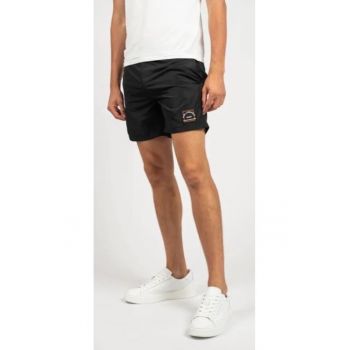 Pantaloni scurti barbati pentru inot cu talie medie si croiala Regular fit - KL22MBM01 - Negru