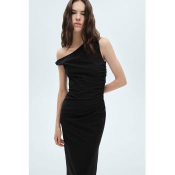 Rochie maxi cu decolteu asimetric Roll