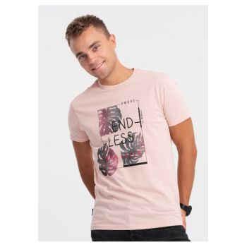 Tricou cu imprimeu OM-TSPT-0131 - Pentru barbati - Bumbac