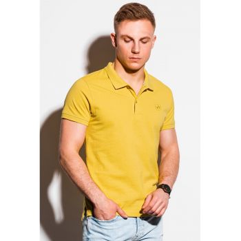 Tricou polo din bumbac cu model pique