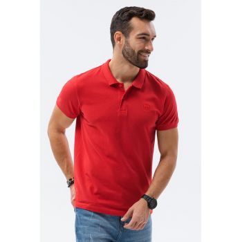 Tricou polo din bumbac cu model pique