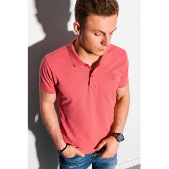 Tricou polo din bumbac cu model pique