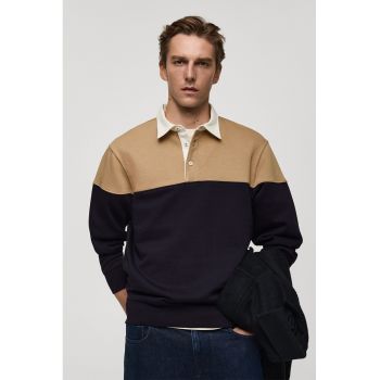 Bluza polo cu model contrastant Mig