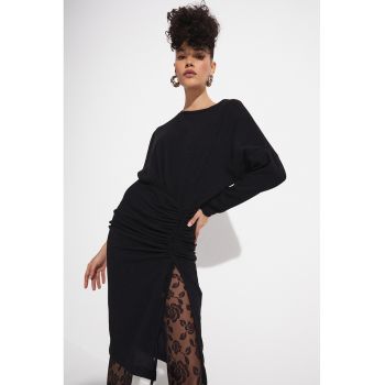 Rochie midi cu fronseuri