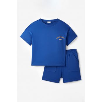 Set de tricou si pantaloni scurti din bumbac - 2 piese