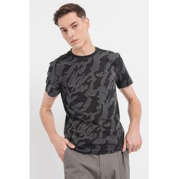 Tricou cu imprimeu camuflaj