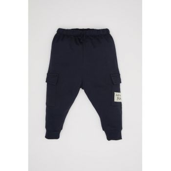 Pantaloni cargo de bumbac cu talie ajustabila