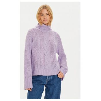 Bluza cu gat LK-230FORESTA Violet Regular Fit - Acril