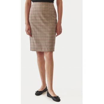 Fusta midi Monri T2416.175B Maro Regular Fit - Poliester