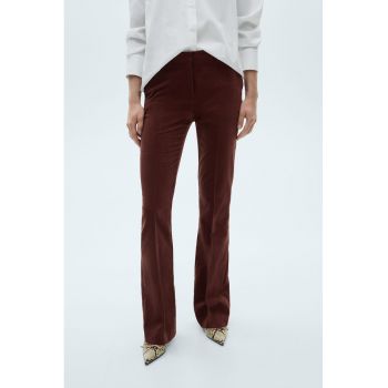 Pantaloni bootcut din bumbac Velveton