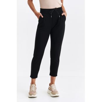 Pantaloni crop cu buzunare oblice