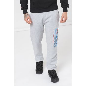 Pantaloni regular fit de trening cu logo Moffroy