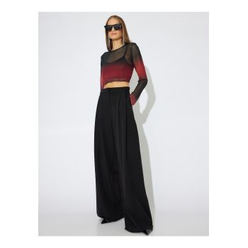 Bluza crop din plasa